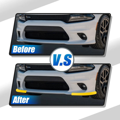 Front Bumper Lip Splitter Protector Yellow for Dodge Challenger (2015-2023)
