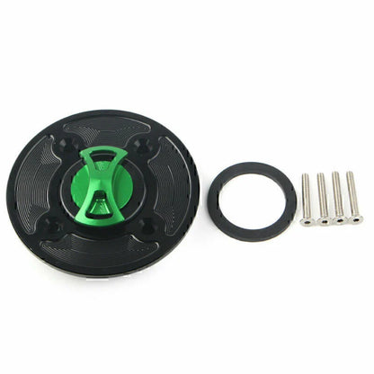 CNC Fuel Gas Tank Cap Keyless for Kawasaki Ninja 400, 650, Z900, Versys 1000