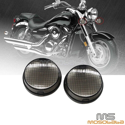2.75'' Smoke Turn Signal Lenses Covers for Kawasaki Vulcan VN1600 (2003-2008)