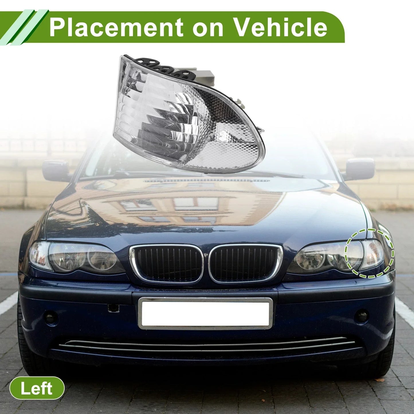Left Corner Signal Light Cover for BMW 7 Series (1999-2001)