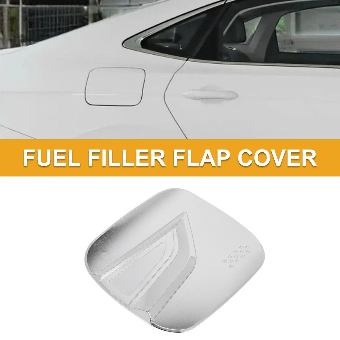 Fuel Tank Door Cap for Lexus NX 2022-2025 Gas Tank Flap Chrome Silver Tone
