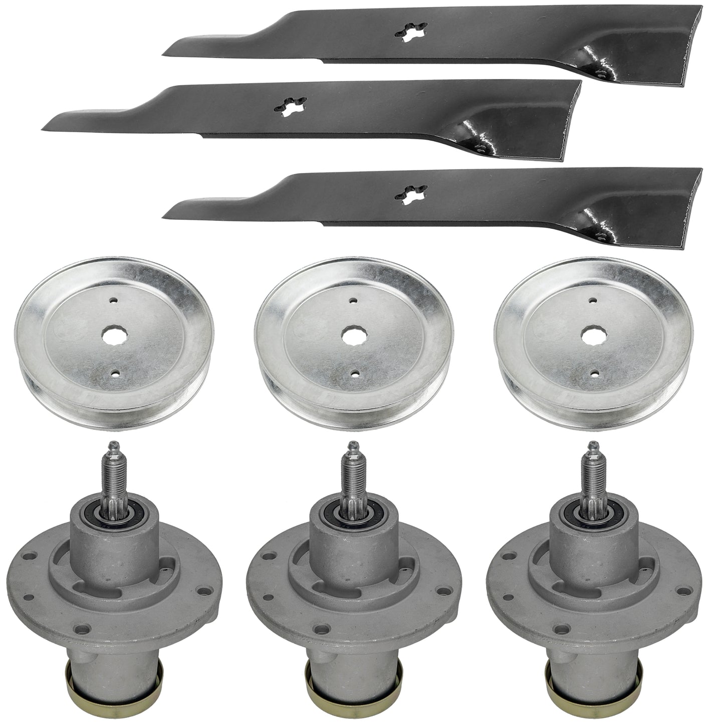Deck Spindle Assembly with Pulley and Blade for Dixon RAM 48 CE ZT (2019–2024)