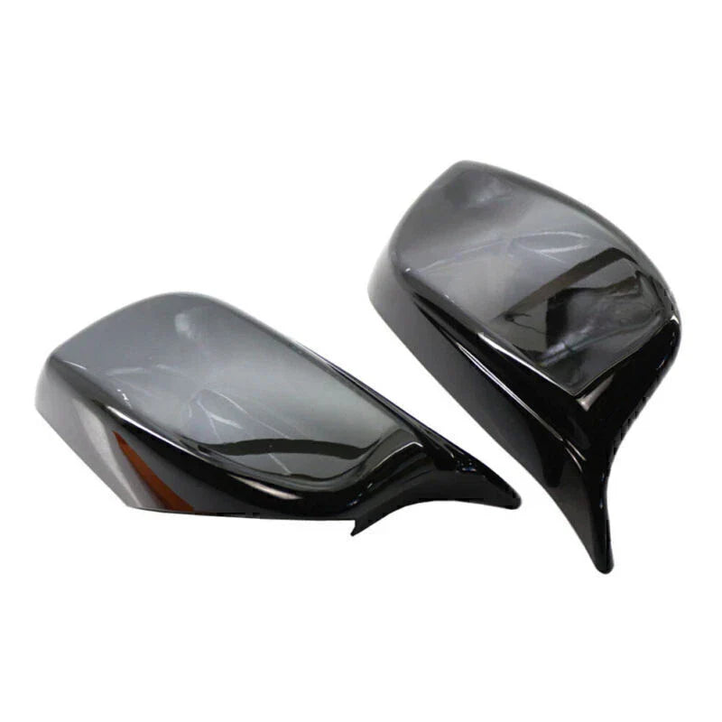 Glossy Black Rear View Mirror Covers for BMW E60 E61 (2004-2007)
