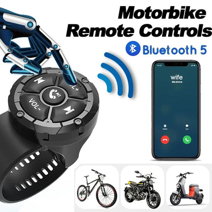 Wireless Bluetooth 5.3 Media Button Remote Controller for Motorcycle CR2023