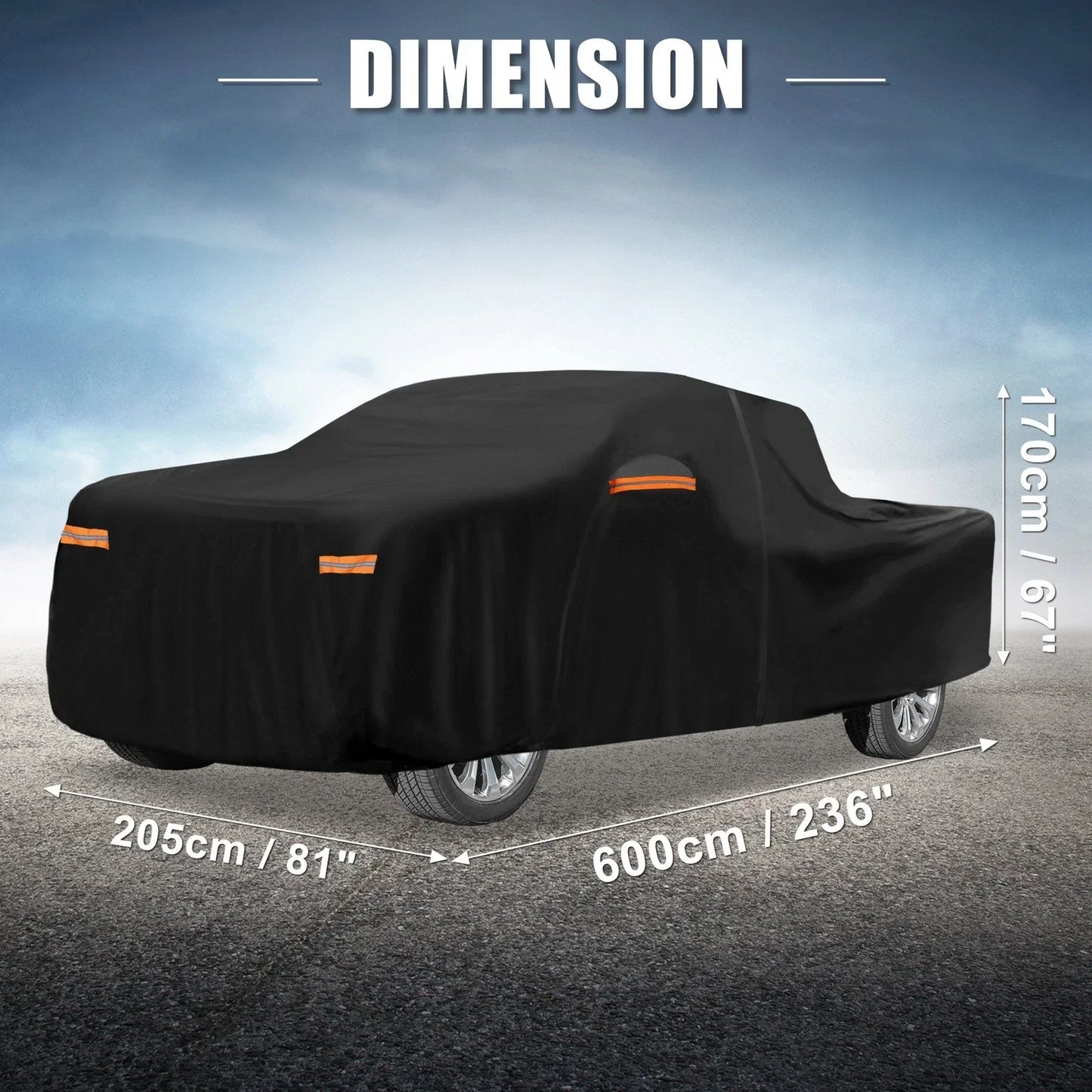 Waterproof 210D-PU Oxford Car Cover for Dodge Ram Crew