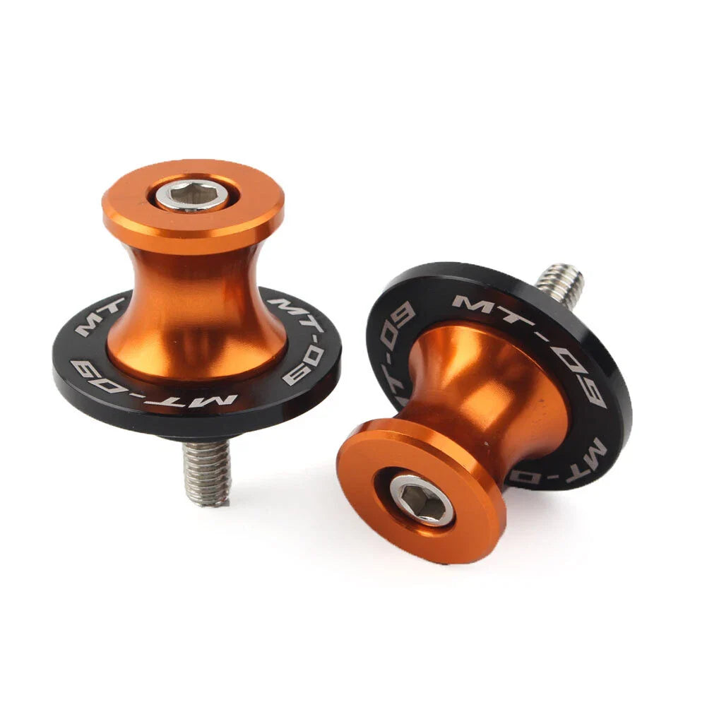 6MM Swingarm Spools Sliders (2) Orange for YAMAHA MT-09 FZ09 (2013-2022)