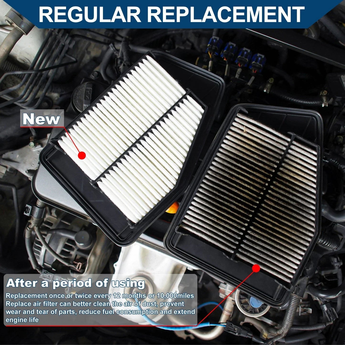 Car Engine Air Filter for Honda Fit 1.5L (2015-2020) - 1 x High-Quality Filter