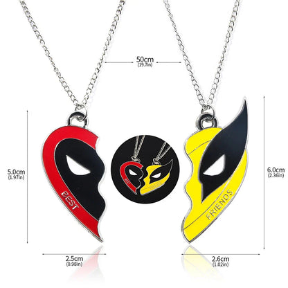 Deadpool Heroes Necklace Best Friend Gifts for Men & Women