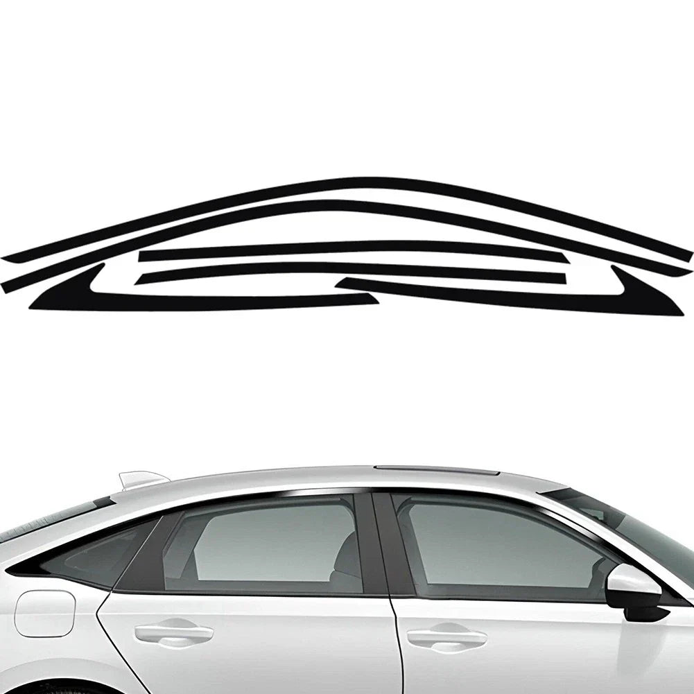 2 x Window Chrome Delete Cover Decal for Honda Civic Sedan (2022–2023)