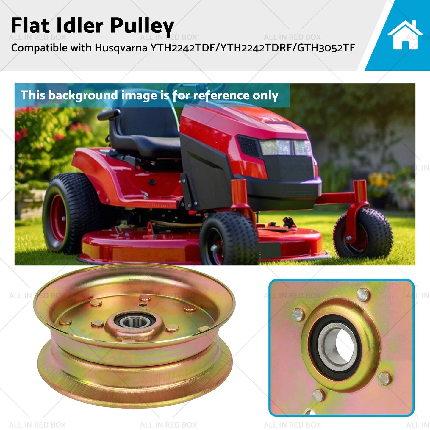 Flat Idler Pulley for Husqvarna Mowers YTH2242TDF