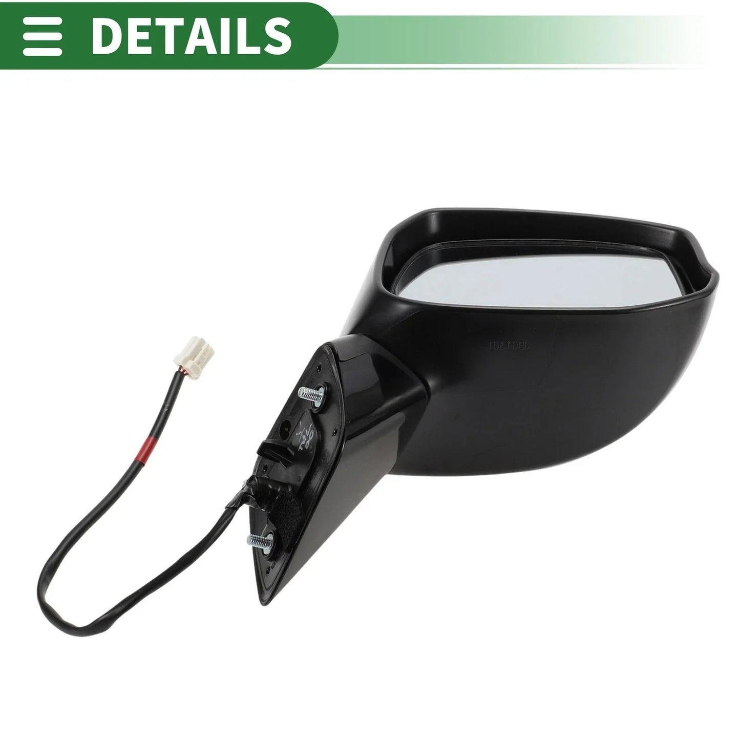 Right Side Door Mirror for Honda Civic 2012-2015 Manual Folding Gloss Black