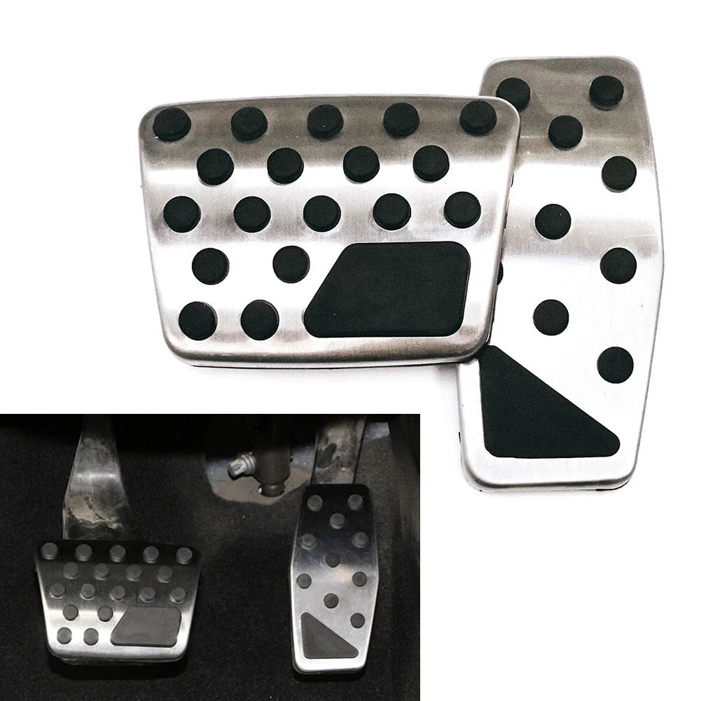 Steel Brake Gas Pedal Covers for Jeep Renegade, Compass & Fiat 500X (2015-2023)