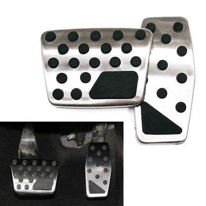 Steel Brake Gas Pedal Covers for Jeep Renegade, Compass & Fiat 500X (2015-2023)