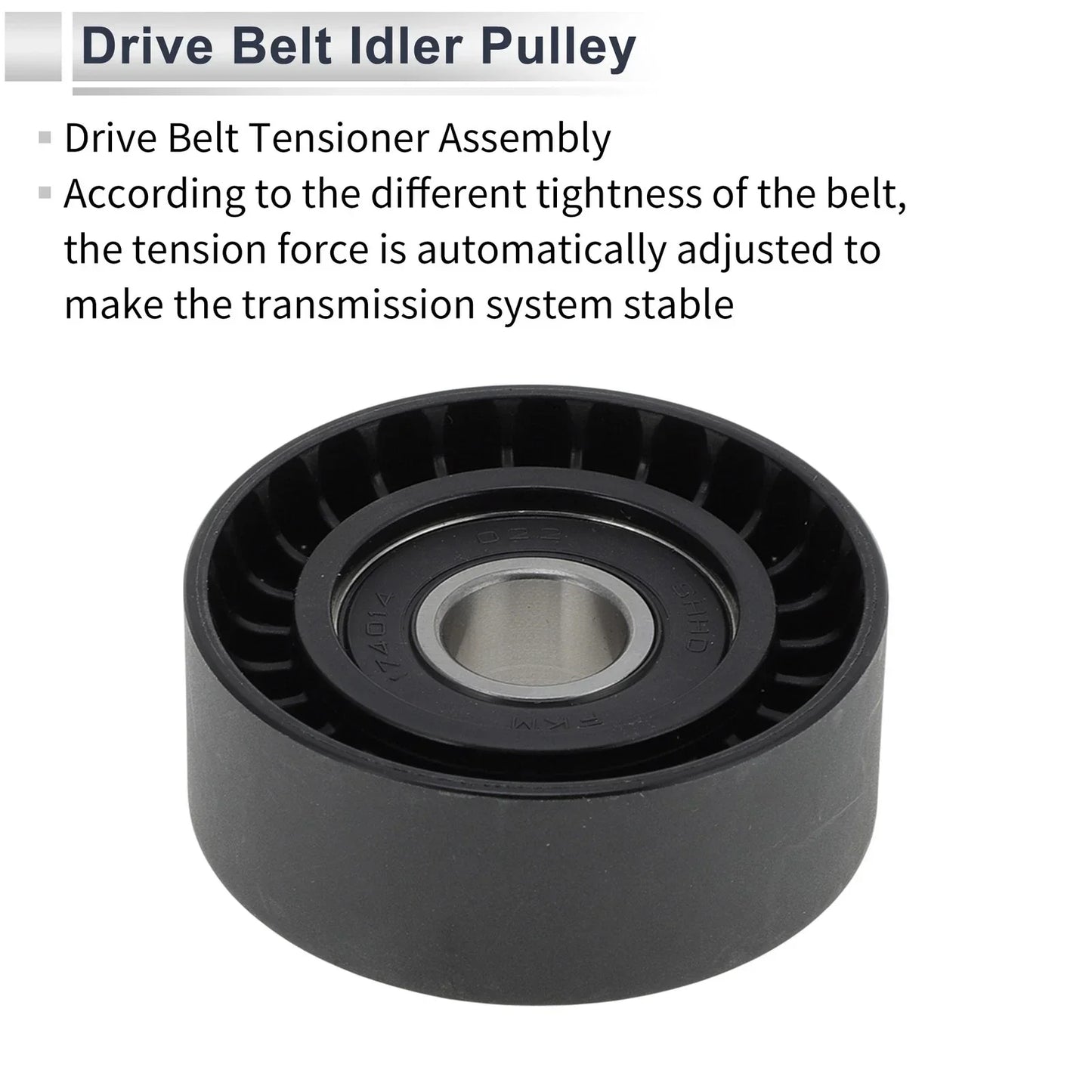 Drive Belt Idler Pulley for Porsche Cayenne (2011-2018) Black 1 x Piece