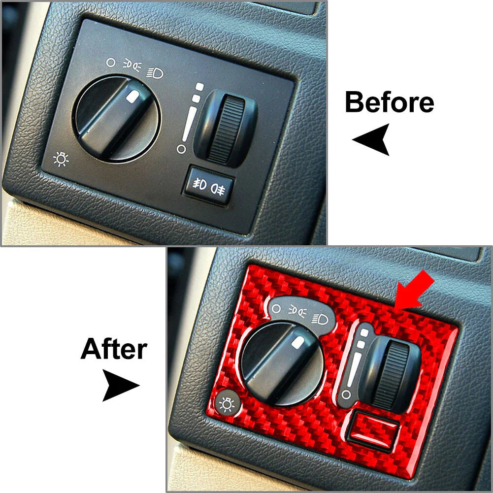 Headlight Switch Panel Cover Trim for Chrysler 300 300C (2005-2010) Red
