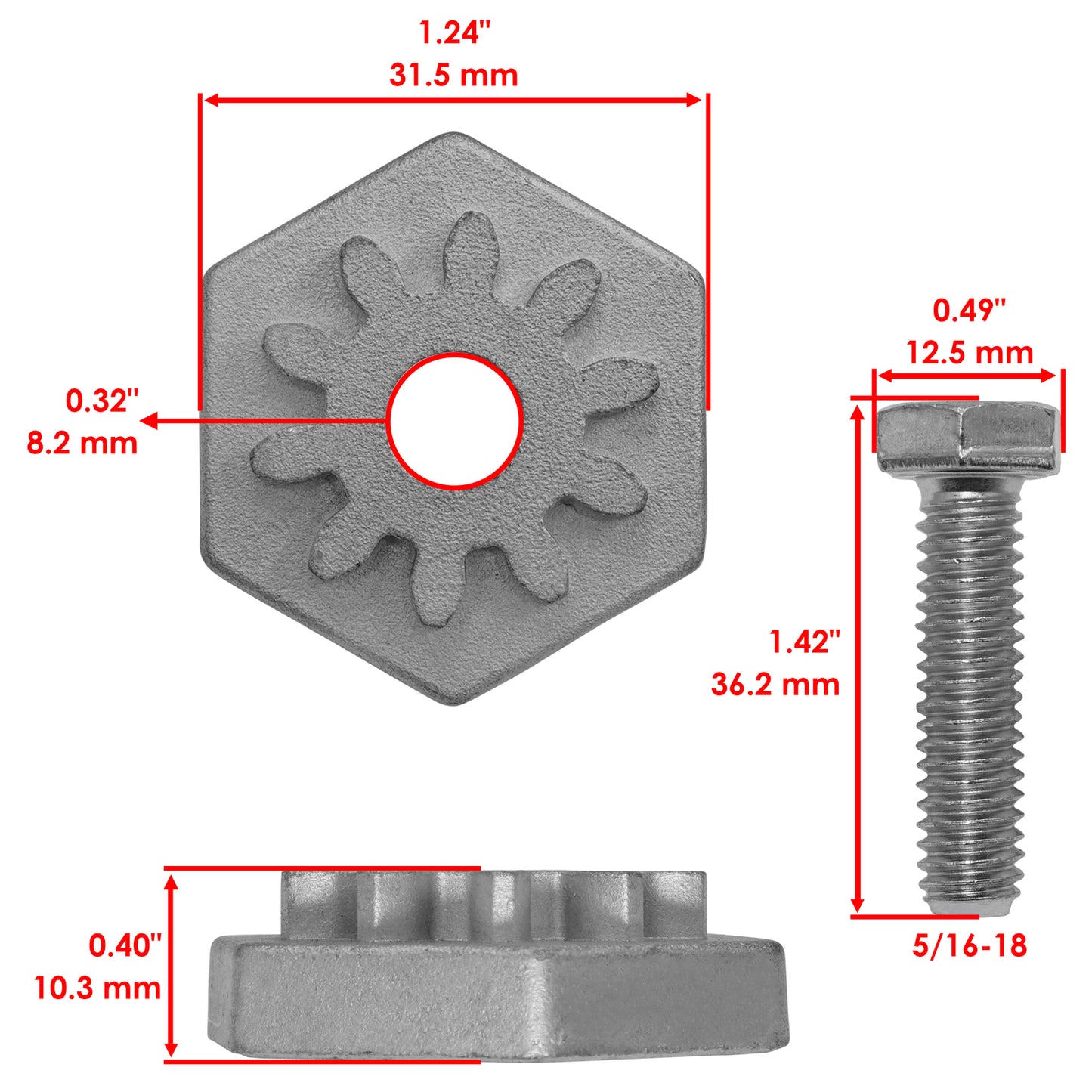 Deck Height Adjustment Gear Replacement for MTD Cub Cadet (2005–2018)