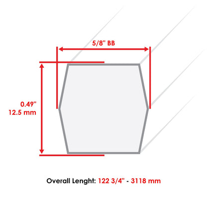 Deck Belt 3/4 Inch 5/8 Thick Replacement for John Deere Utility LVU21854 (—)