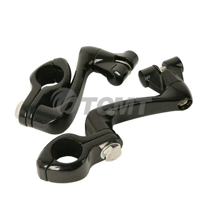 1 1/4" Engine Guard Adjustable Male Mount Highway Footpegs for Harley