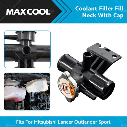 Radiator Coolant Filler Neck with Cap for Mitsubishi Lancer Outlander Sport