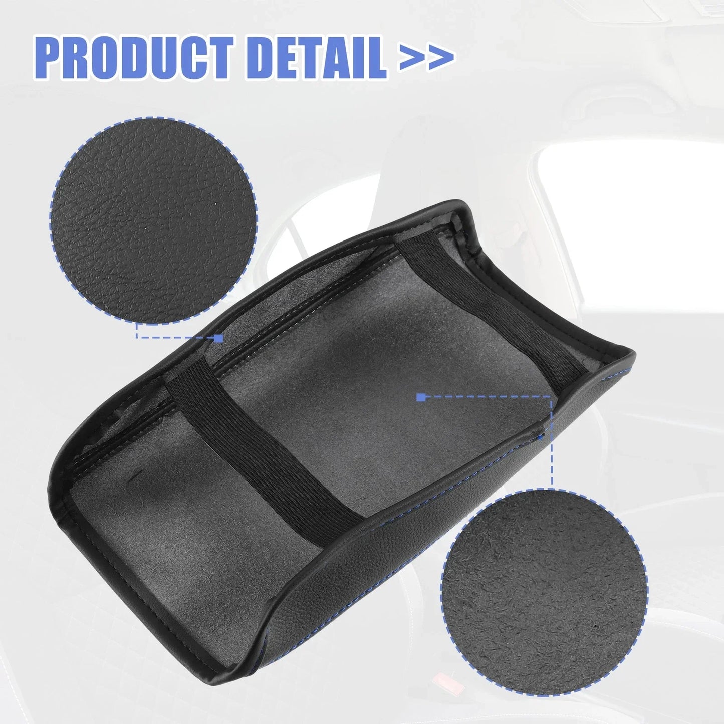 Center Console Armrest Cover for Hyundai Tucson (2021-2023) - Blue Line Black