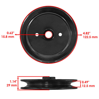 Deck Spindle Pulley 42 inch Replacement for Toro (2005–2005)