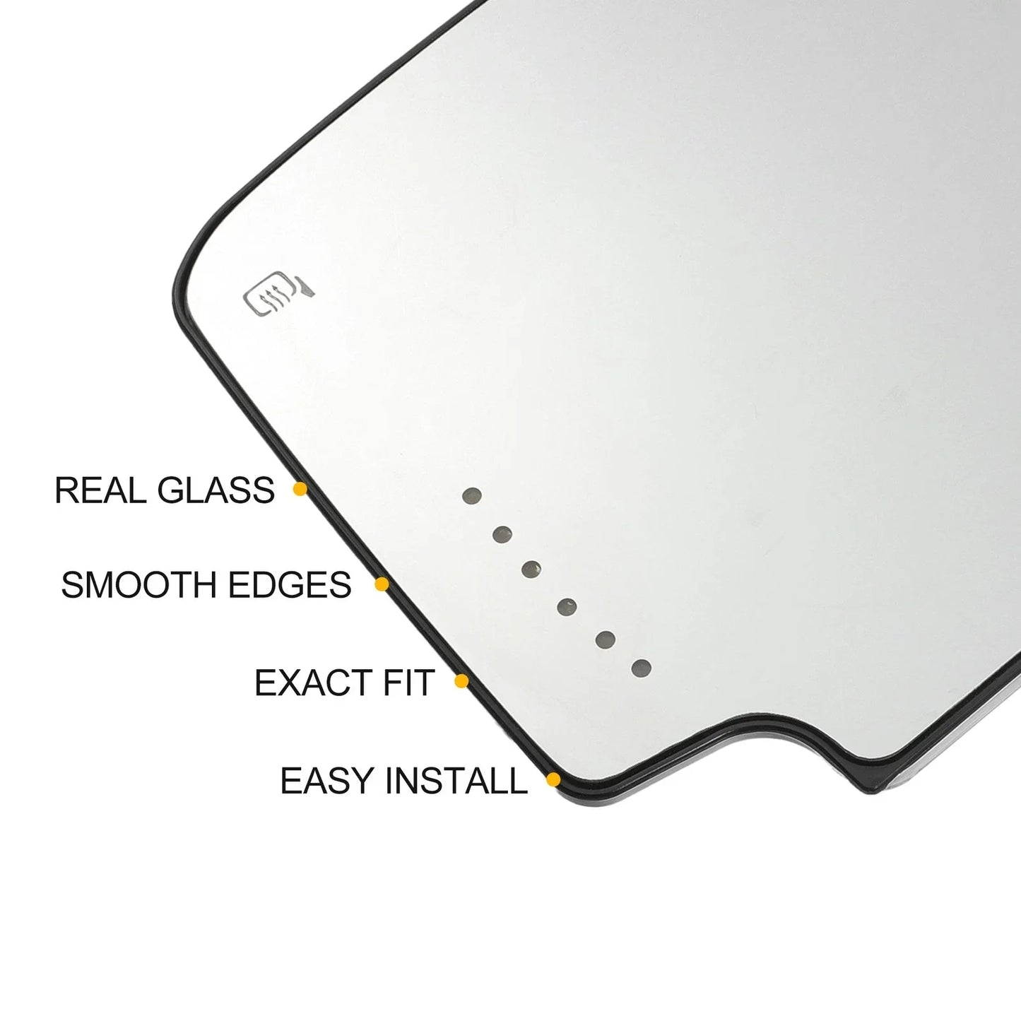 Heated Left Upper Side Rearview Mirror Glass for Chevrolet Silverado 1500 (2007-2013)