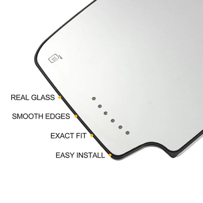 Heated Left Upper Side Rearview Mirror Glass for Chevrolet Silverado 1500 (2007-2013)