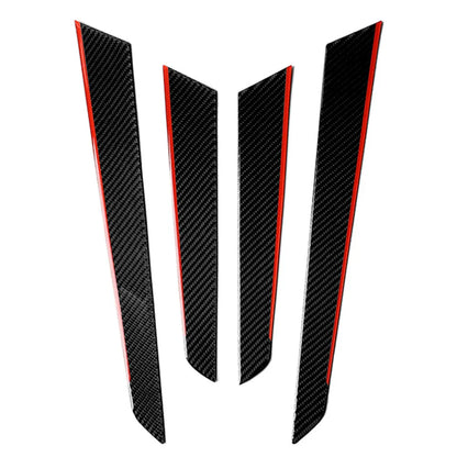 4x Carbon Fiber Interior Door Panel Covers for Mercedes-Benz W204 (2007-2014)
