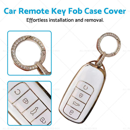 TPU Beige Car Remote Key Fob Case Cover for Chery Omoda 5 (2022-2023)