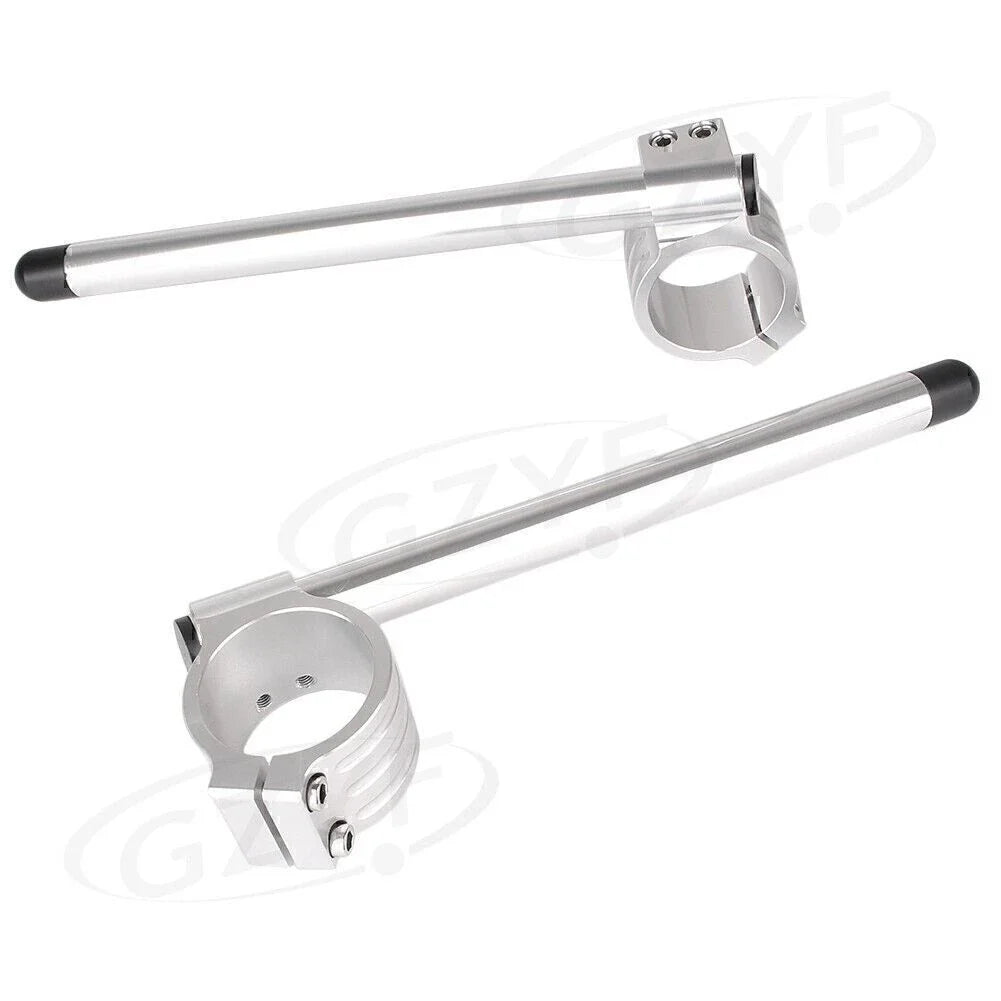 51mm Clip On Handlebar Fork Tubes  Universal for Motorcycle Silver