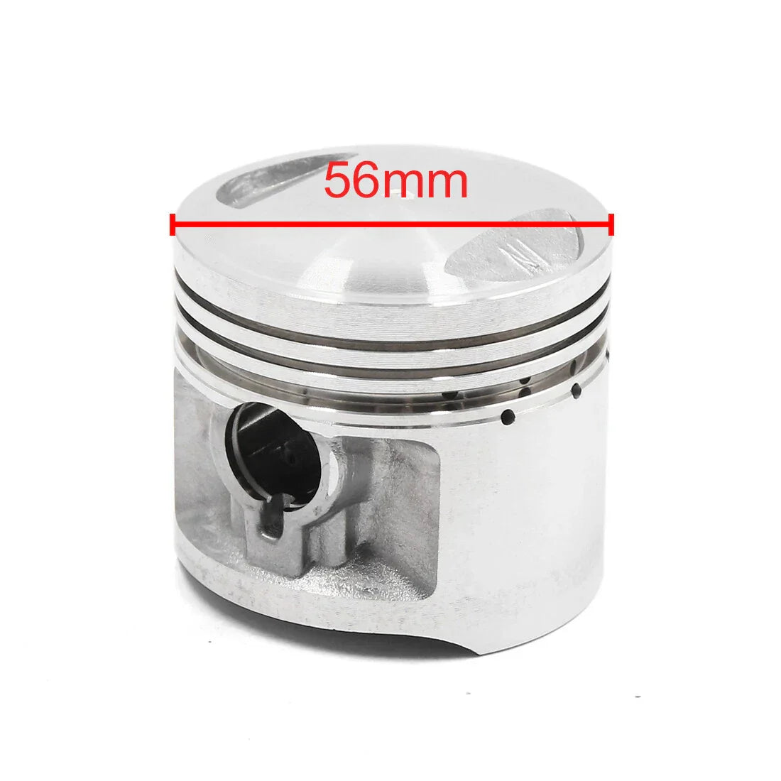 56mm Silver Tone Metal Motorcycle Engine Piston Rings for Honda CG125 (2000-2023)