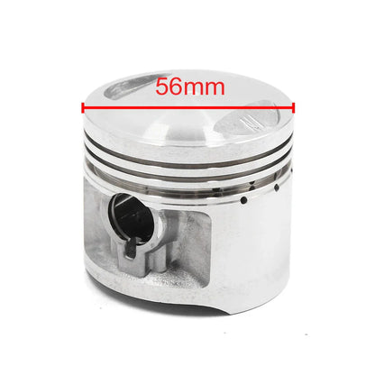 56mm Silver Tone Metal Motorcycle Engine Piston Rings for Honda CG125 (2000-2023)