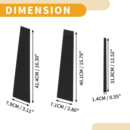 6 Pcs Door Pillar Window Trim for Lexus CT200 CT200h 2011-2012 Black