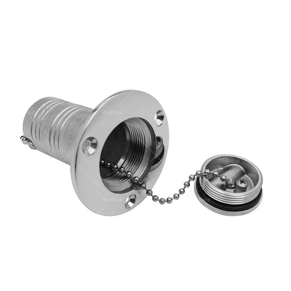 1-1/2" Marine Boat Keyless Water Deck Fill Filler Polished 316 Stainless Steel