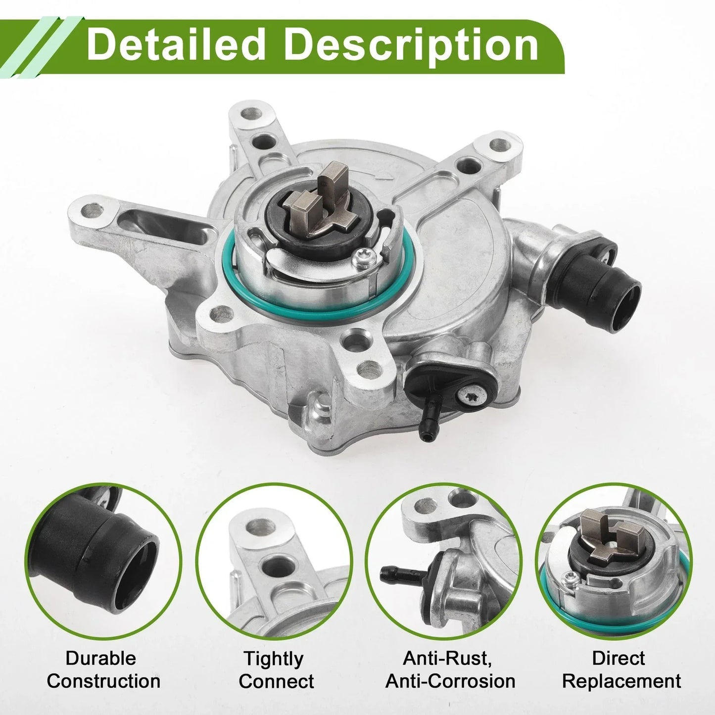 Brake Vacuum Pump for Mercedes-Benz CL550 C216 V8 4.6L (2011-2014)