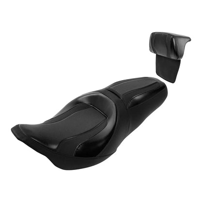 Black Rider Passenger Seat Backrest for Harley Electra Road King Glide (14-23)
