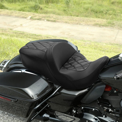 Driver Passenger Gel Seat for Harley Touring Street Road Glide (2009-2023)