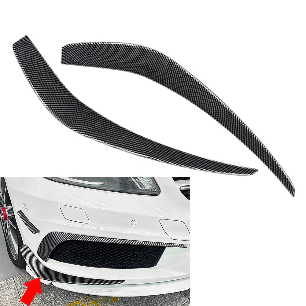 Carbon Fiber Black Front Bumper Side Air Vent Trims for Benz A Class (13-15)