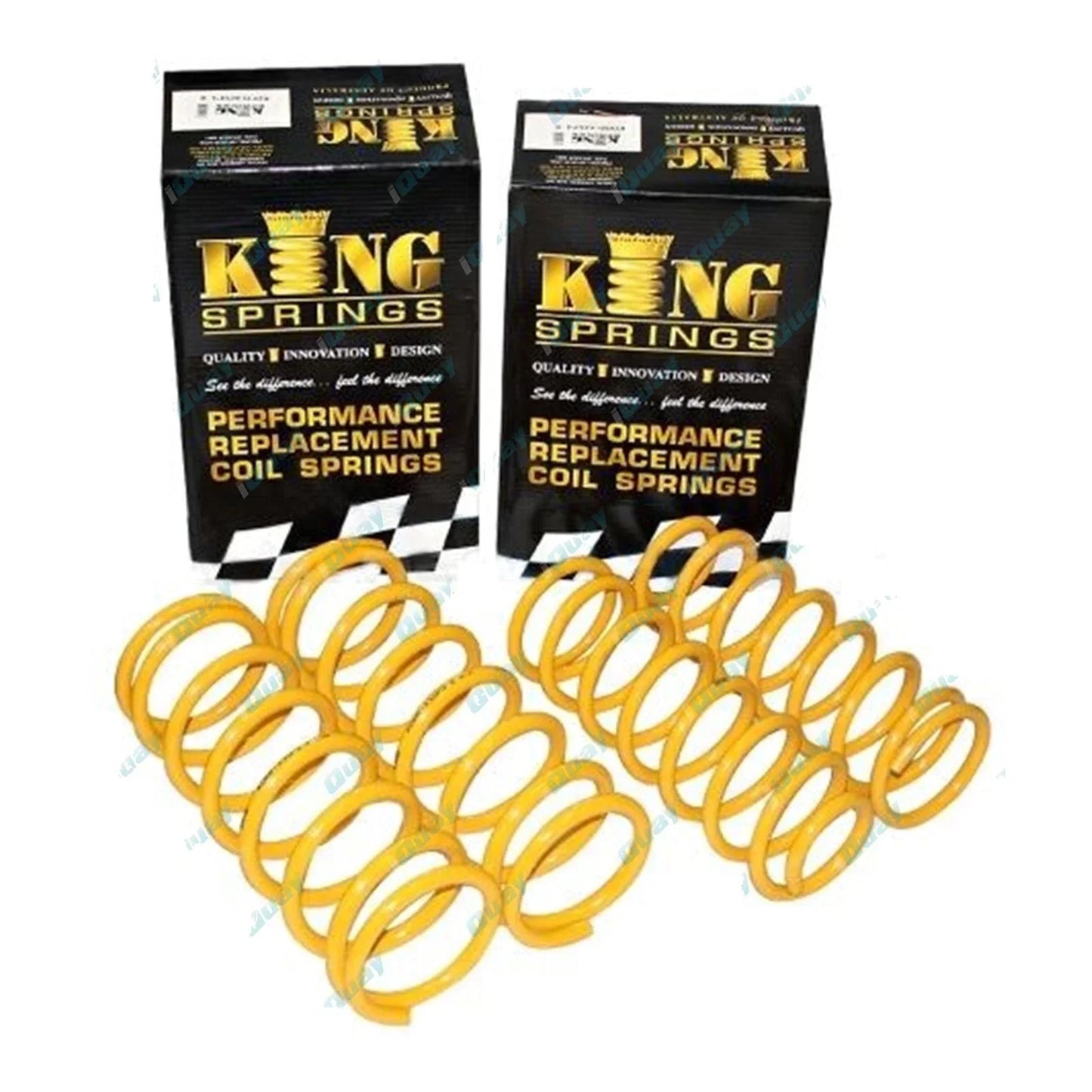 Front & Rear King Springs Coils 2" Raised for Patrol GU Y61 Wagon STD Duty Lift