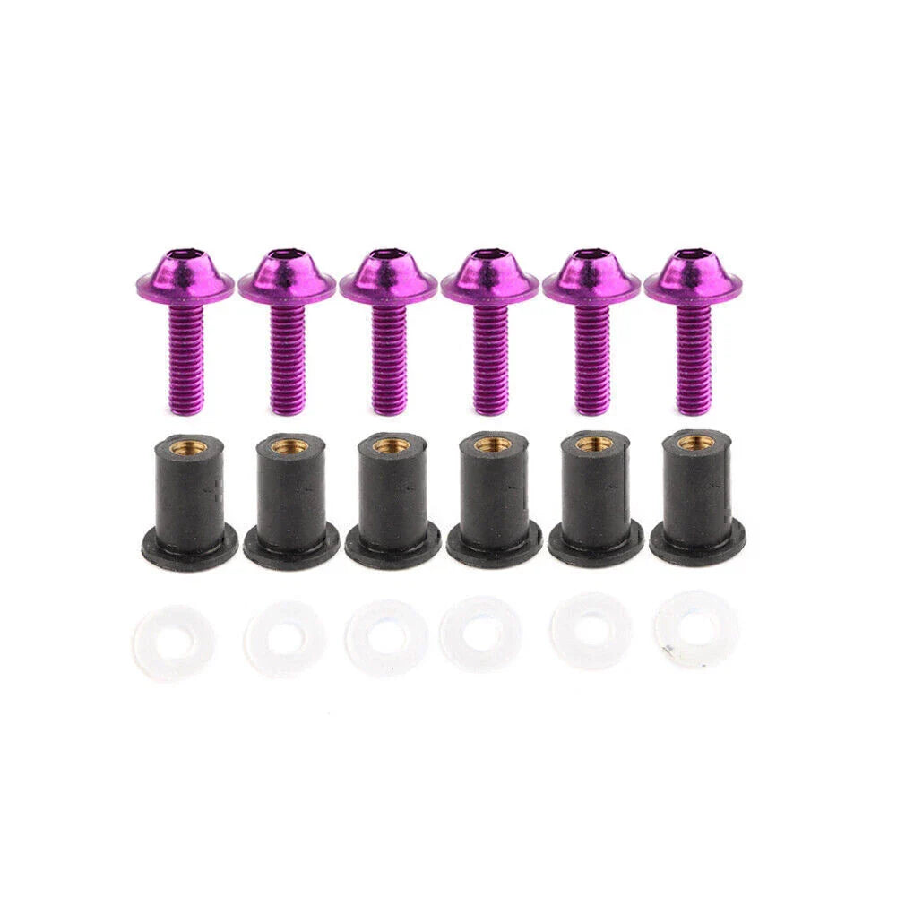 Windscreen Fixing Kit Purple Bolts for Honda CBR250 300 650 900