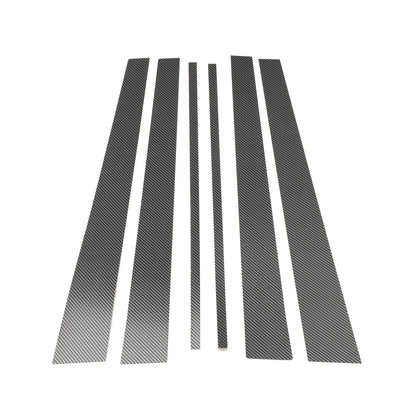 6 Pcs Door Pillar Window Trim for Lexus LX (1998-2007) Carbon Fiber Black