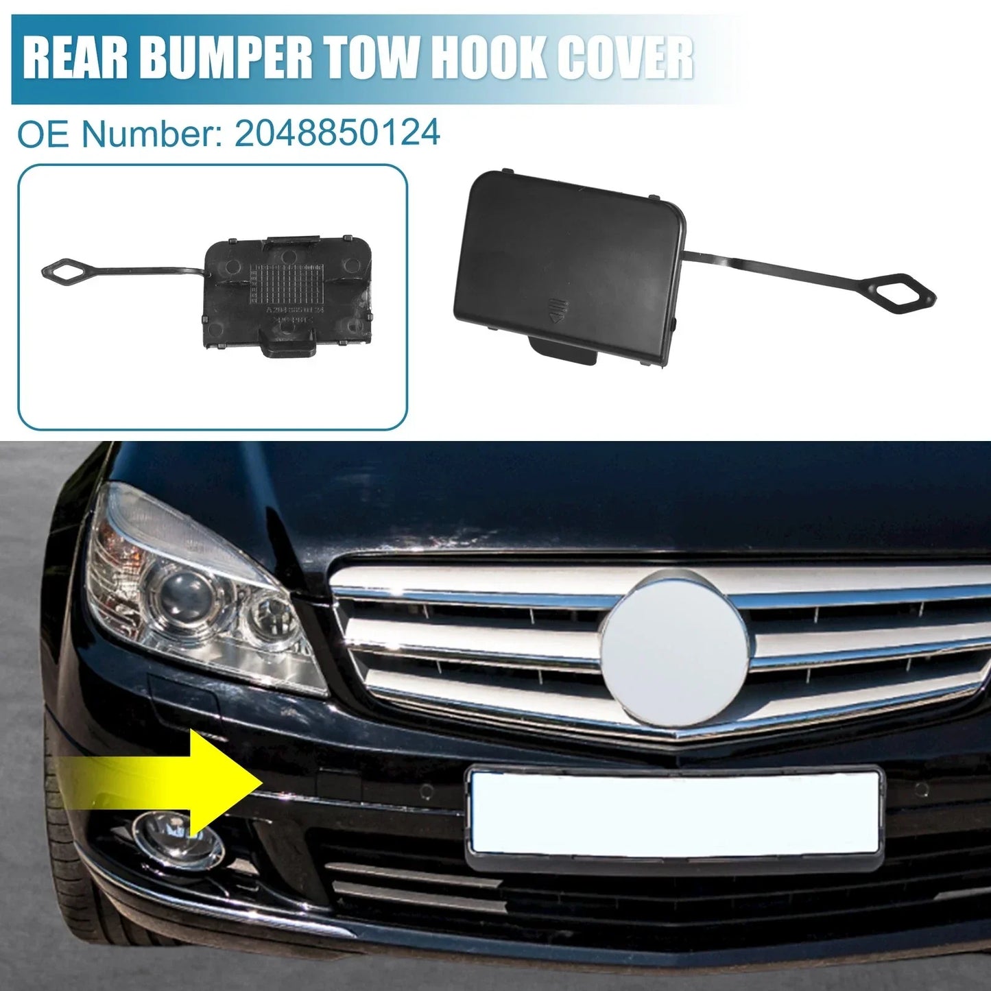 Front Bumper Tow Hook Cover for Mercedes-Benz C350 3.5L (2008-2011)