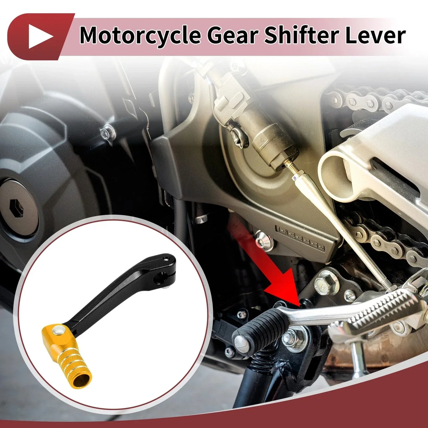 Folding Motorcycle Gear Shifter Lever for Honda CRF150F (2003-2017) Black