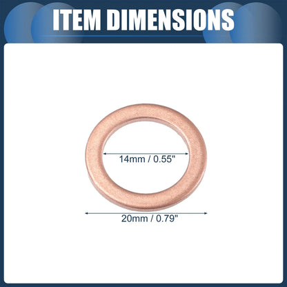 25 x Car Oil Drain Plug Gaskets 14mm ID for Mercedes-Benz A220 (2019-2023)