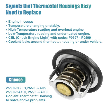 Thermostat for Hyundai Elantra, Tucson, Sonata & Kia Rio, Soul (2006-2023)