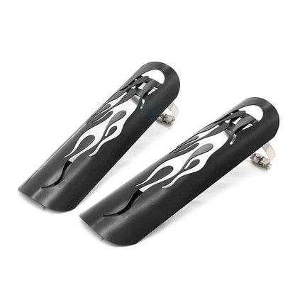 9" Flame Exhaust Pipe Heat Shield Cover for Harley Kawasaki