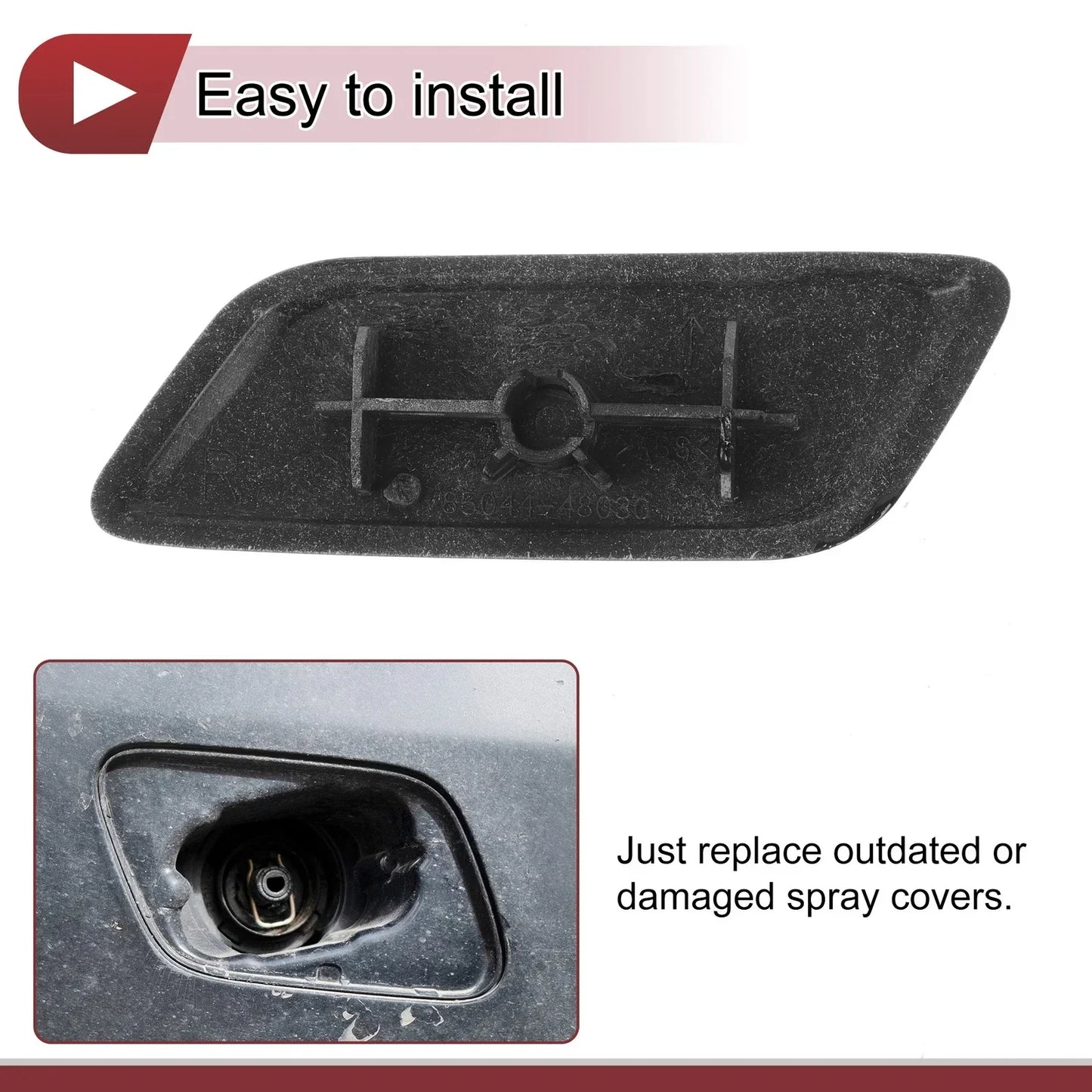 Front Right Washer Nozzle Cover for Lexus RX350 (2012-2014) - Black 1 x Cap