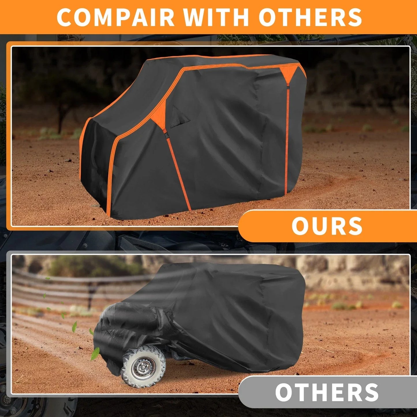 Waterproof UTV Cover for Honda Pioneer 1000-5 (2016-2023) - Black 210D PU