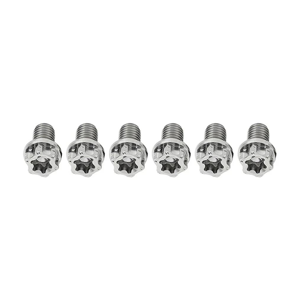 6pcs M10x10mm Titanium Torx Head Flange Screws for Motorcycle Bike