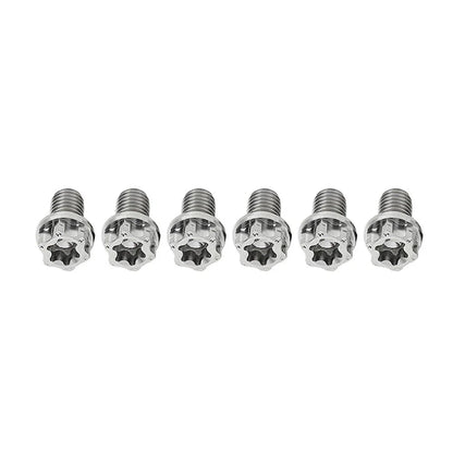 6pcs M10x10mm Titanium Torx Head Flange Screws for Motorcycle Bike